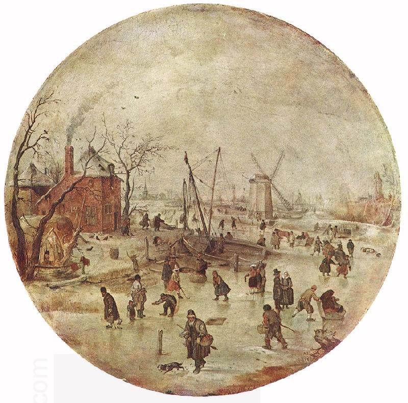 AVERCAMP, Hendrick Winter Landscape with Skaters  fff China oil painting art